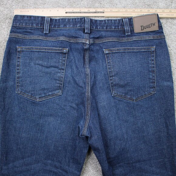 Duluth Jeans Mens 40x32 Blue DuluthFlex Ballroom Relaxed Fit Stretch Denim - Picture 7 of 15